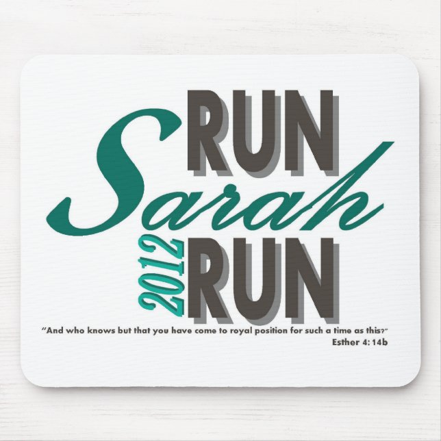 Lassen Sie Sarah-Lauf laufen Mousepad (Vorne)