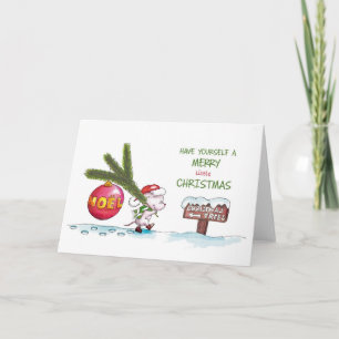 Lassen Sie sich ein fröhliches Weihnachtsfest-Hand Feiertagskarte