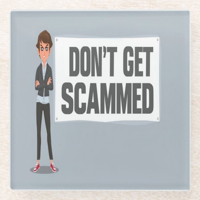 Lassen Sie sich kein gepanzertes Banner neben eine Glasuntersetzer (Vorderseite)