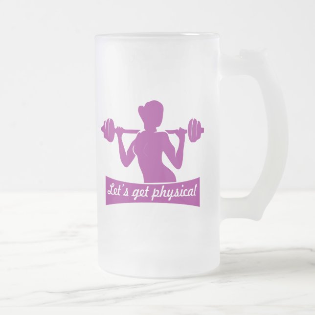 LASSEN SIE SICH PHYSISCH MATTGLAS BIERGLAS (Rechts)