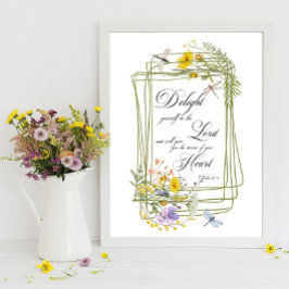 Lassen Sie sich von der Wildblume des Herrn erfreu Poster