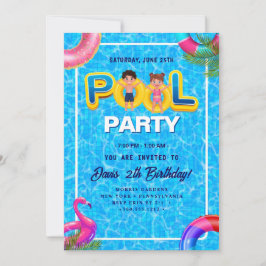 Lassen Sie sich von unserem Pool-Party zum Geburts Einladung