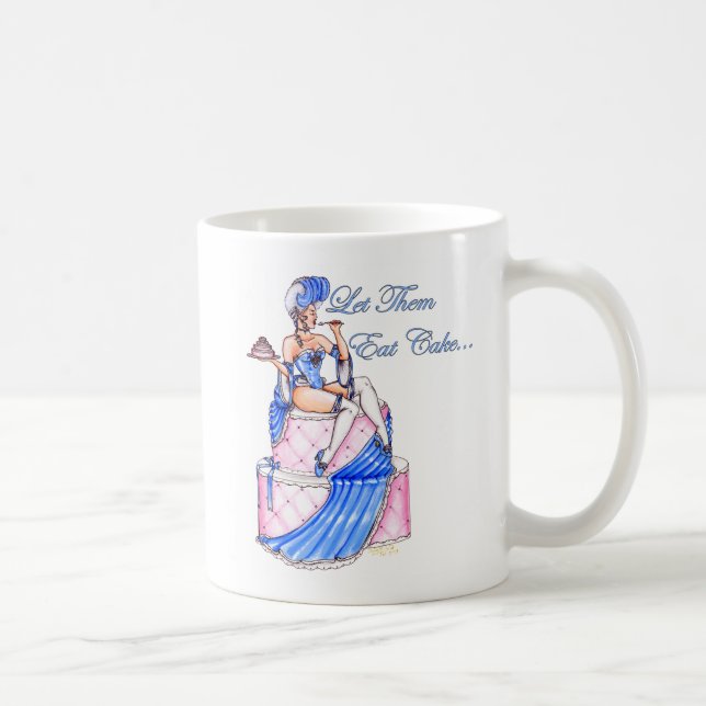 "Lassen Sie sie Kuchen-essen" doppelte mit Seiten Tasse (Rechts)