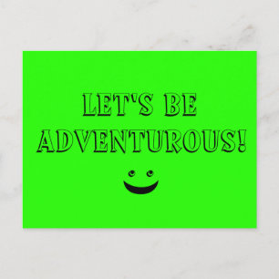 LASSEN SIE UNS ABENTEUEREN Spaß lächeln Face Lime  Postkarte