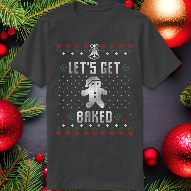Lassen Sie uns backen Ugly Weihnachts Sweater Funn T-Shirt (Von Creator hochgeladen)