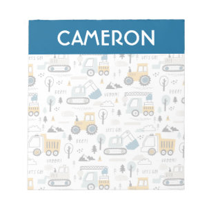 Lassen Sie uns das Fahrzeugmuster verschieben Notizblock