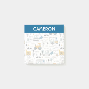 Lassen Sie uns das Fahrzeugmuster verschieben Post-it Klebezettel