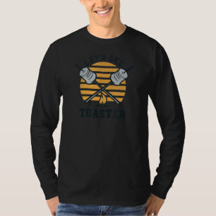 Lassen Sie uns das geröstete Retro-Stil Marshmallo T-Shirt