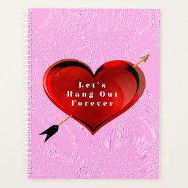 Lassen Sie uns das Herz auf einem rosa Ice Spiral- Planer