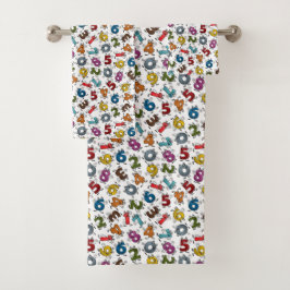 Lassen Sie uns das Kind zählen Badhandtuch Set