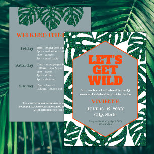 Lassen Sie uns das Wild Tropical Bachelorette Week Einladung