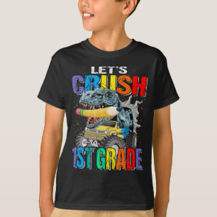 Lassen Sie uns die 1st Grade Monster Truck Dinosau T-Shirt