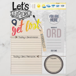 Lassen Sie uns die Beilage des Travel Journal entd