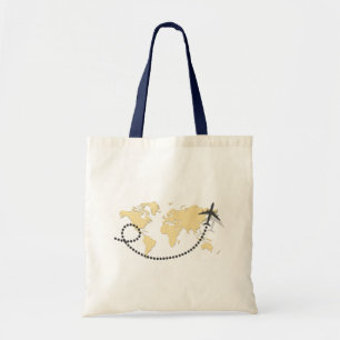 Lassen Sie uns die Illustration der Welt bereisen Tragetasche