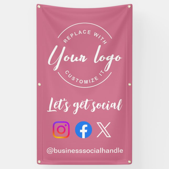 Lassen Sie uns die Social Media-Website benutzerde Banner (Vertikal)