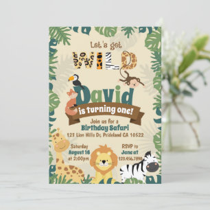 Lassen Sie uns die Wild Safari zum Geburtstag einl Einladung