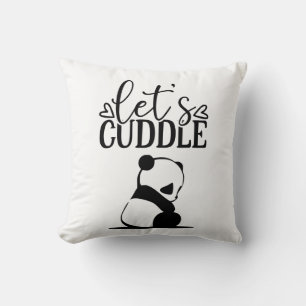 Lassen Sie uns die zitierte Panda ausdrucken Kissen