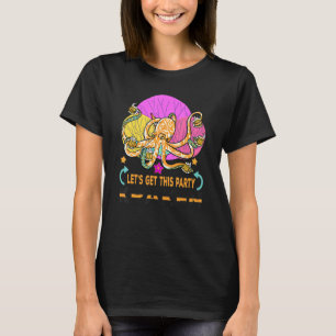 Lassen Sie uns dieses Party Kraken Octopus Cephalo T-Shirt