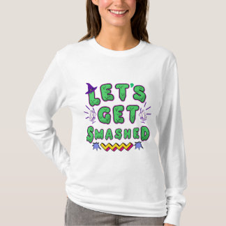 Lassen Sie uns ein durchschlagenes Halloween-Party T-Shirt