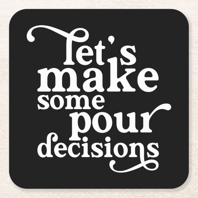 Lassen Sie uns einige wichtige Entscheidungen tref Rechteckiger Pappuntersetzer (Vorderseite)