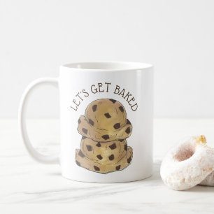 Lassen Sie uns gebackene Schokolade Chip Keks Teig Kaffeetasse