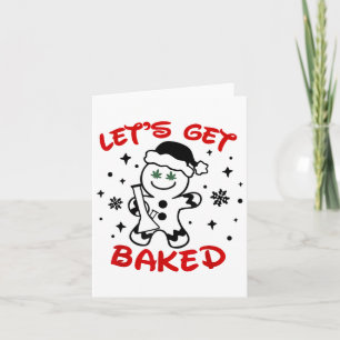 Lassen Sie uns gebackenes Lebkuchen Mann Weed Funn Karte