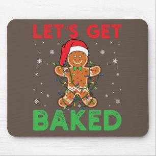 Lassen Sie uns gebackenes Lebkuchen Weihnachtsgebä Mousepad