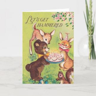 Lassen Sie uns Hammerchen - lustige Vintage Geburt Feiertagskarte