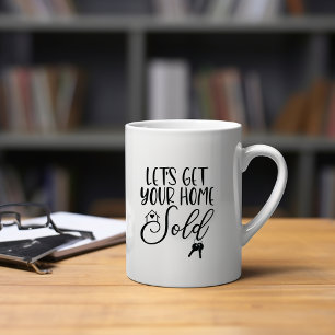Lassen Sie uns Ihre Zuhause verkaufte Tasse bekomm