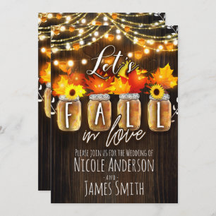 Lassen Sie uns in der Liebe Herbstblätter & Lichte Einladung