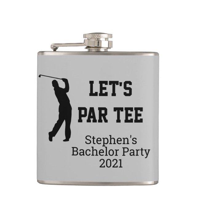 Lassen Sie uns Par T-Shirt Bachelor Party Geschenk Flachmann (Vorderseite)
