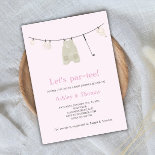 Lassen Sie uns Par-T-Shirt Golf Niedlich Girl Baby Einladung