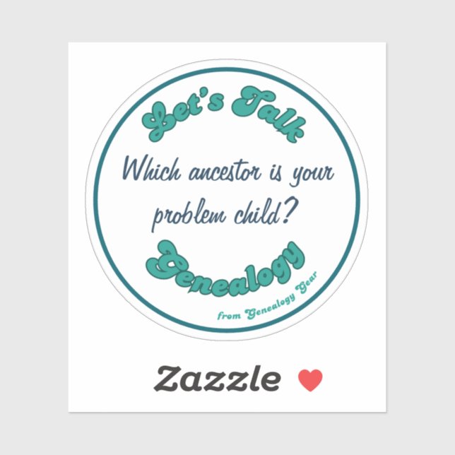 Lassen Sie uns über Genealogie sprechen: Sorgenkin Aufkleber (Blatt)