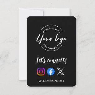 Lassen Sie uns verbinden! Social-Media-Website-Log Einladung