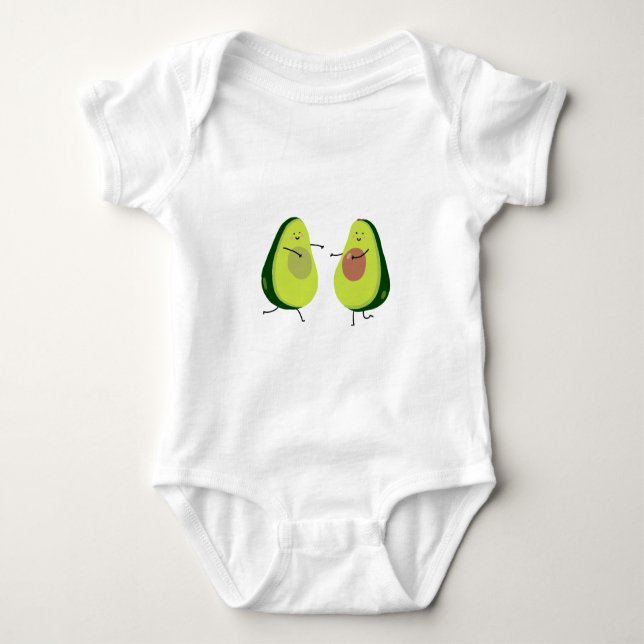 LASSEN SIE US AVOCUDDLE, AVOCADO-ENTWURF BABY STRAMPLER (Vorderseite)