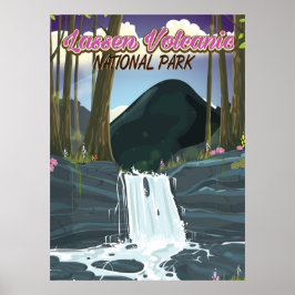 Lassen Volcanal National Park Reiseplakat Poster
