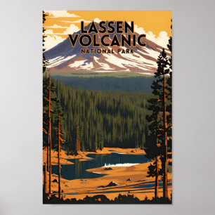 Lassen Volcanal National Park Travel Poster