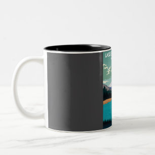 Lassen Volcanal National Park Travel Poster Zweifarbige Tasse