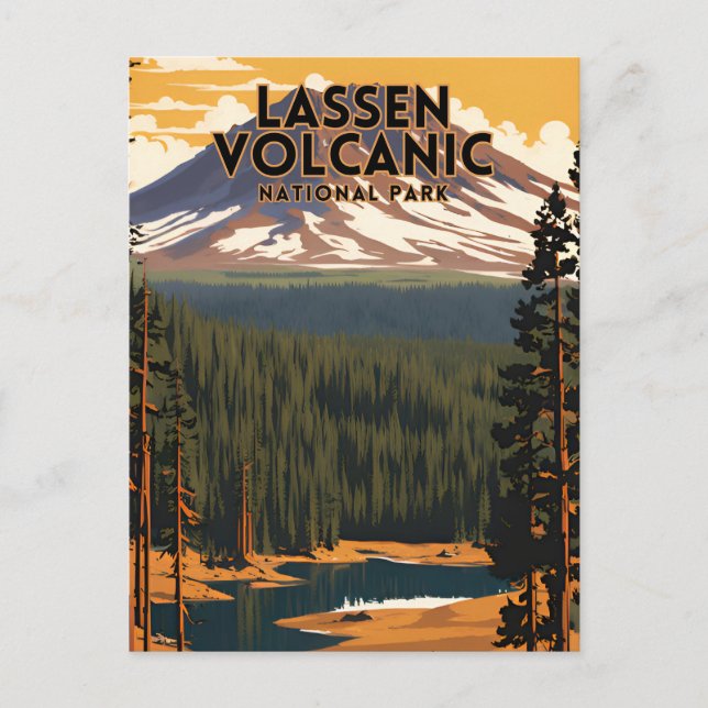 Lassen Volcanal National Park Travel Postkarte (Vorderseite)