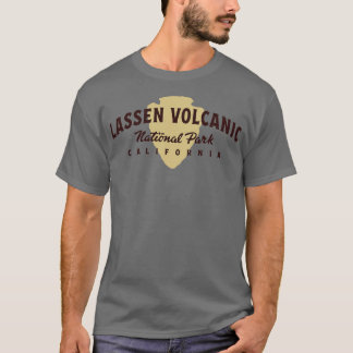 Lassen-Volcanal-Nationalpark Arched Text Brown T-Shirt