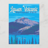 Lassen-Volcanic National Park Illustration Travel