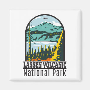 Lassen Volcanic National Park Kalifornien Vintage Magnet