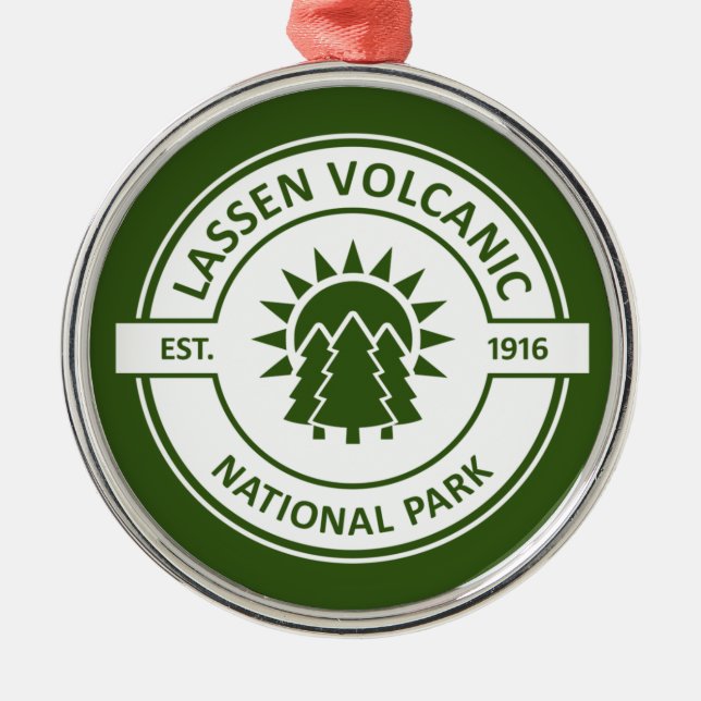 Lassen Volcanic National Park Sun Trees Ornament Aus Metall (Vorne)
