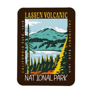 Lassen Volcanic National Park Vintage abgenutzt Magnet