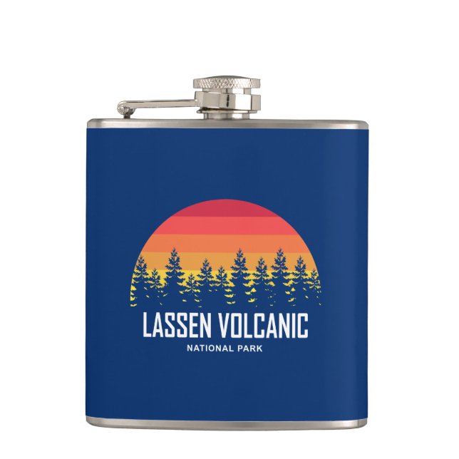 Lassen-Volcanic-Nationalpark Flachmann (Vorderseite)
