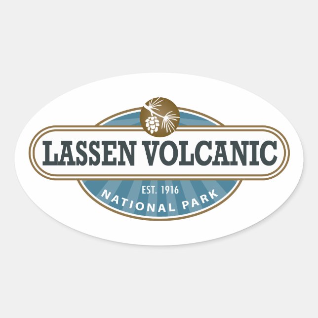 Lassen-Volcanic-Nationalpark Ovaler Aufkleber (Vorderseite)