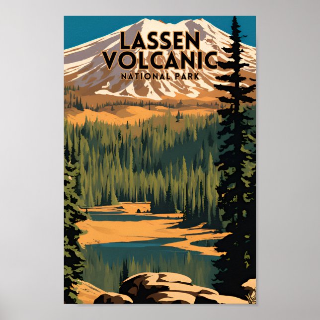 Lassen-Volcanic-Nationalpark Poster (Vorne)