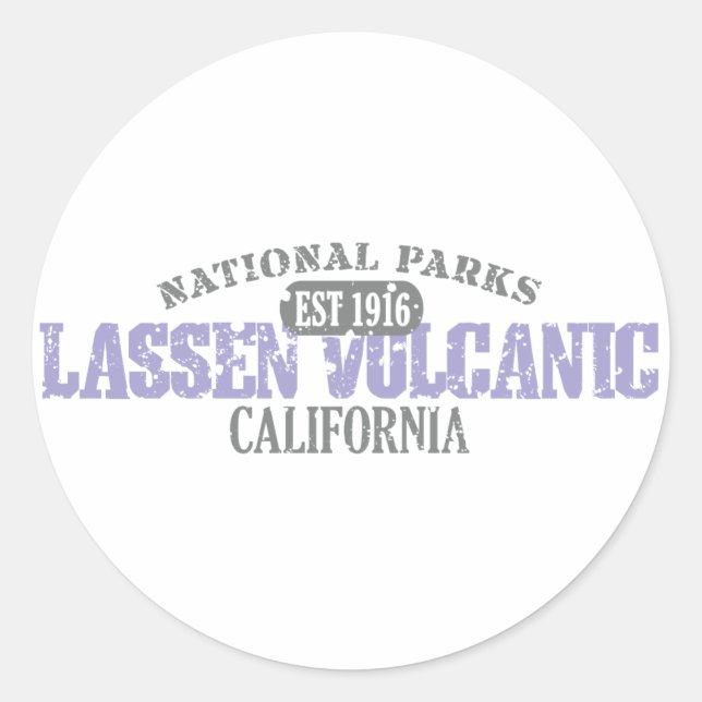 Lassen-Volcanic-Nationalpark Runder Aufkleber (Vorderseite)