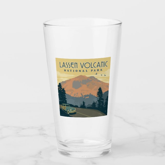 Lassen-Volcanic-Nationalpark | Straßenfahrt Glas (Vorderseite)