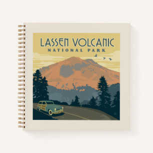 Lassen-Volcanic-Nationalpark   Straßenfahrt Notizbuch